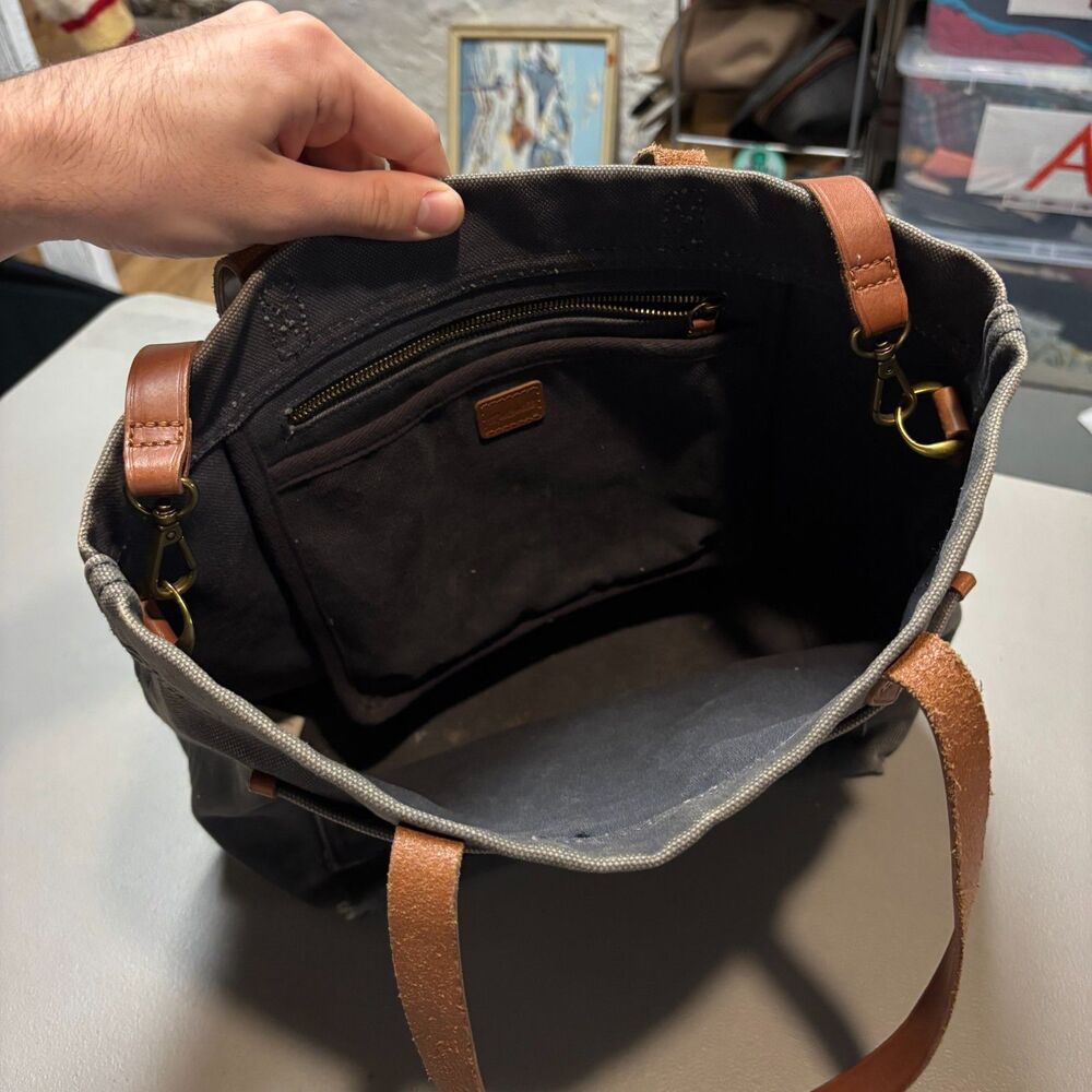 Madewell Gray Canvas Transport Tote - Picture 2 of 14